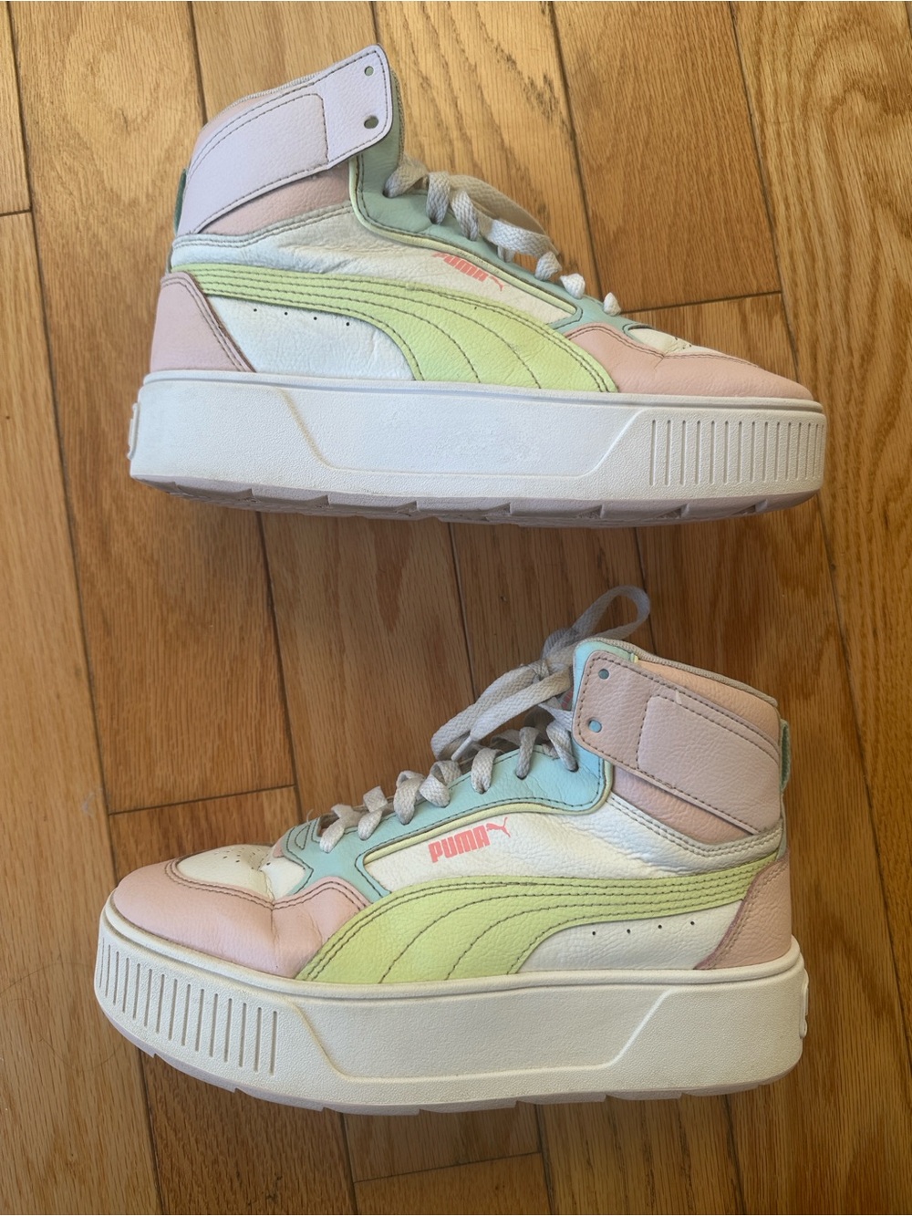 PUMA Karmen Rebelle Colorblock Mid Platform High Top Sneakers 6.5